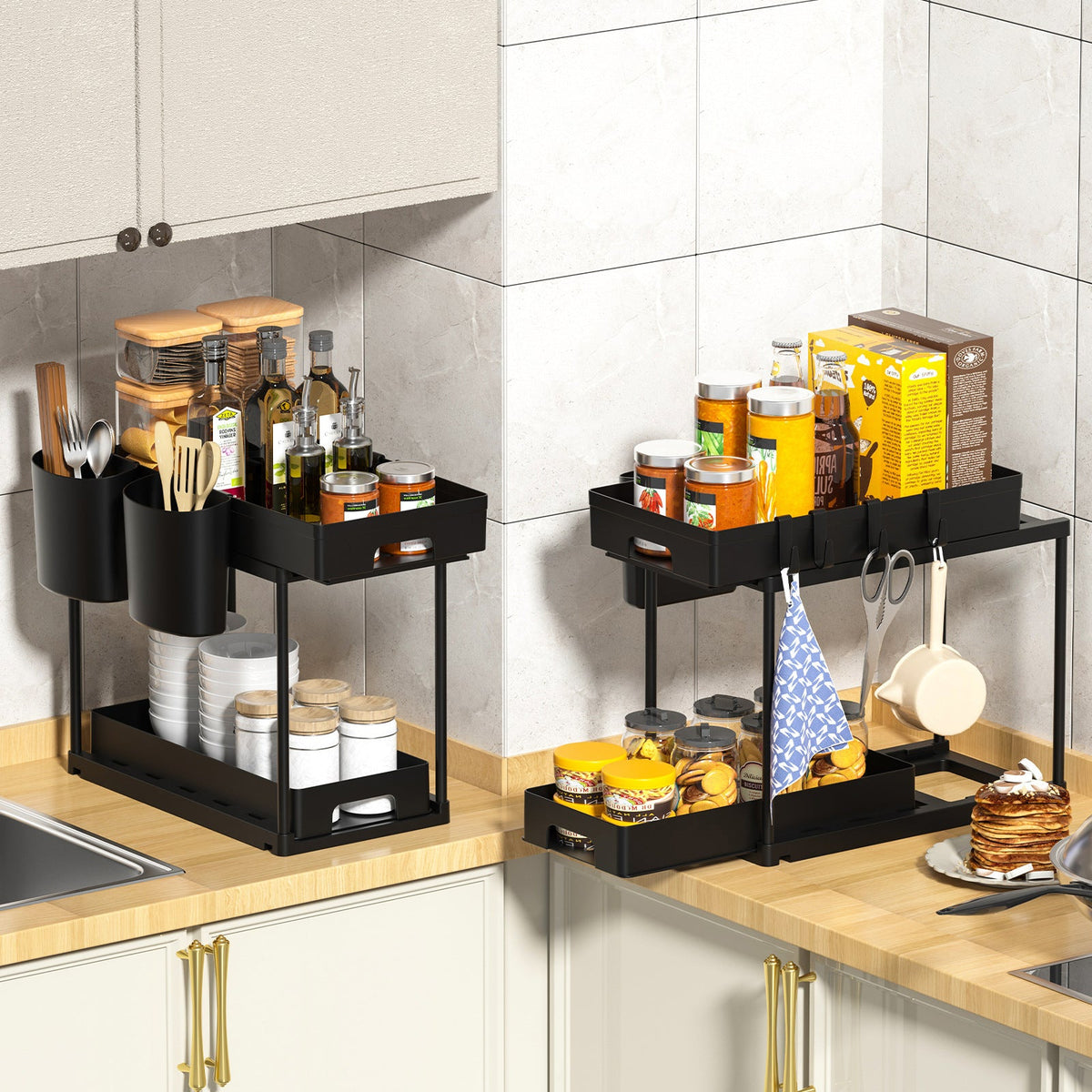 2-Tier Pull-Out Under-Sink Organiser