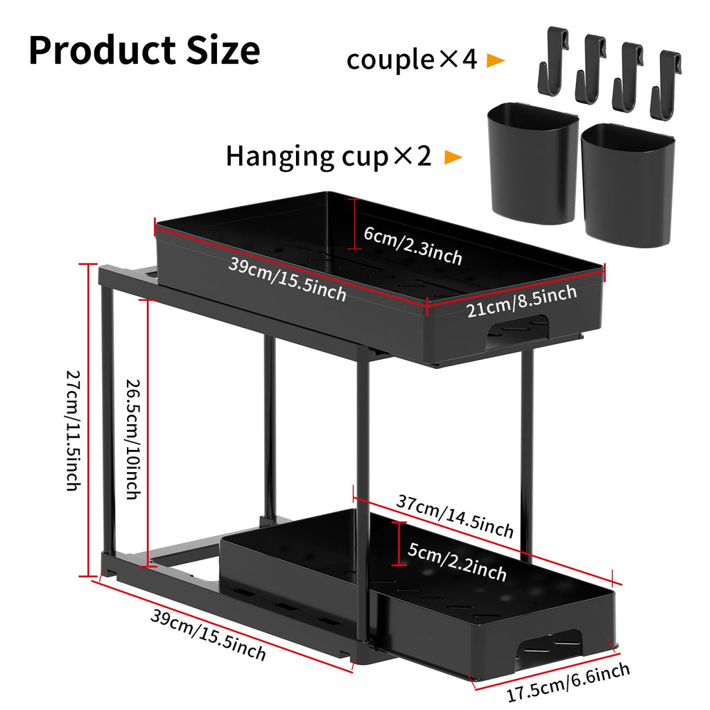 2-Tier Pull-Out Under-Sink Organiser