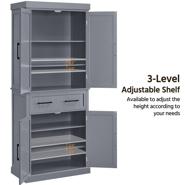 Tall Pantry Cupboard Freestanding Storage Cabinet Kitchen Pantry