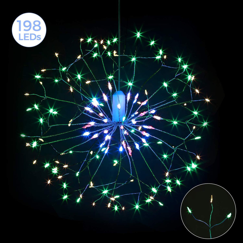 198 LED Hanging Starburst Fairy Light