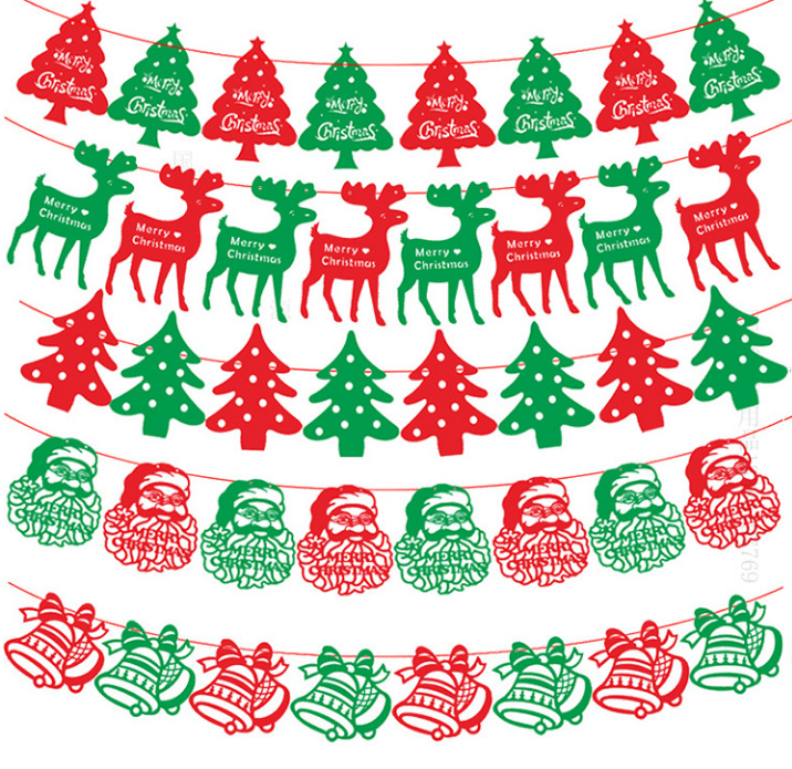 40-Piece Merry Christmas Banner Decoration