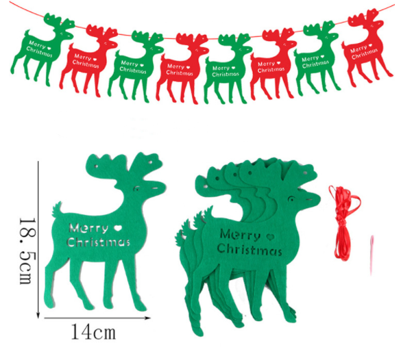 40-Piece Merry Christmas Banner Decoration