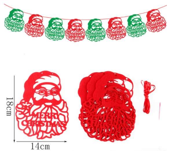40-Piece Merry Christmas Banner Decoration